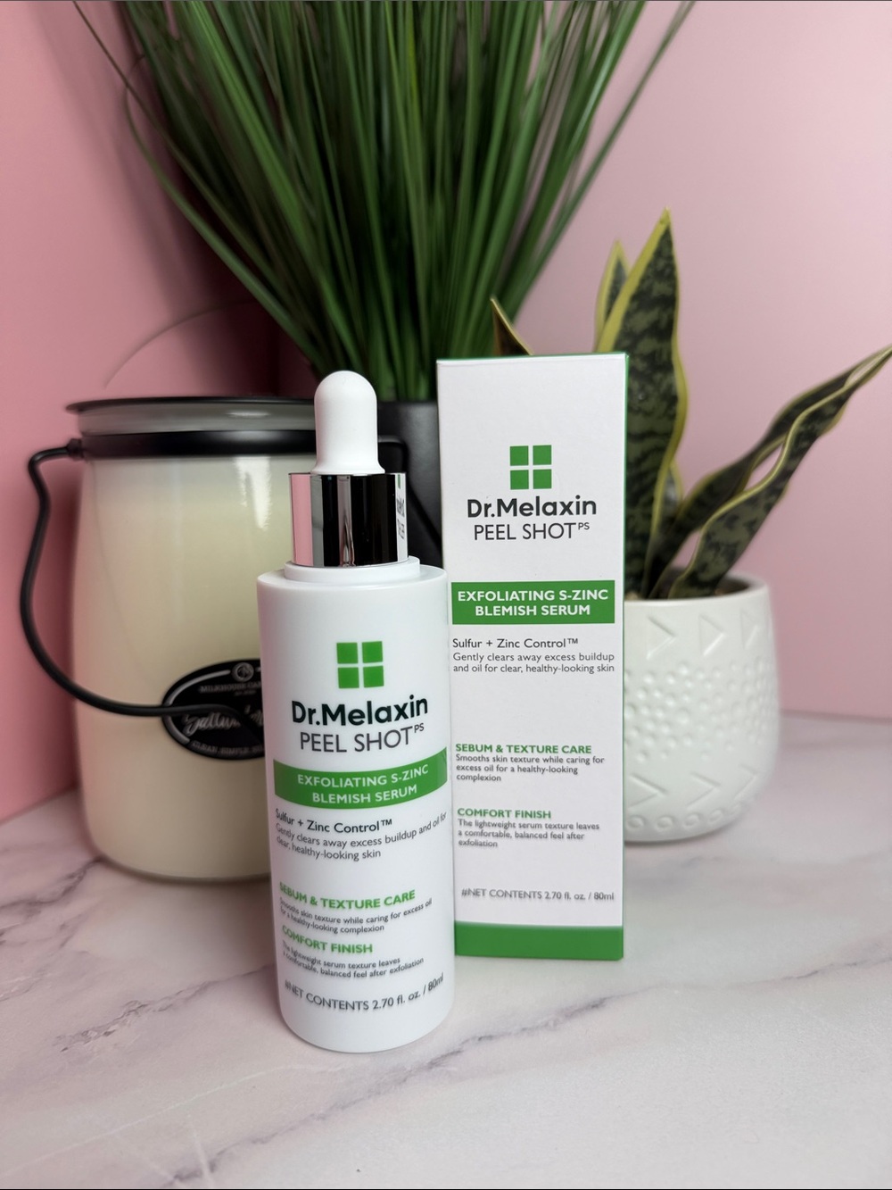 Peel Shot Exfoliating S-Zinc Blemish Serum — White & Green